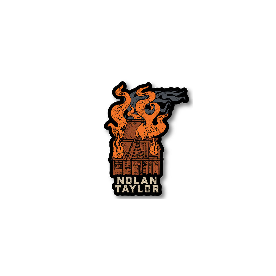 House Fire Sticker