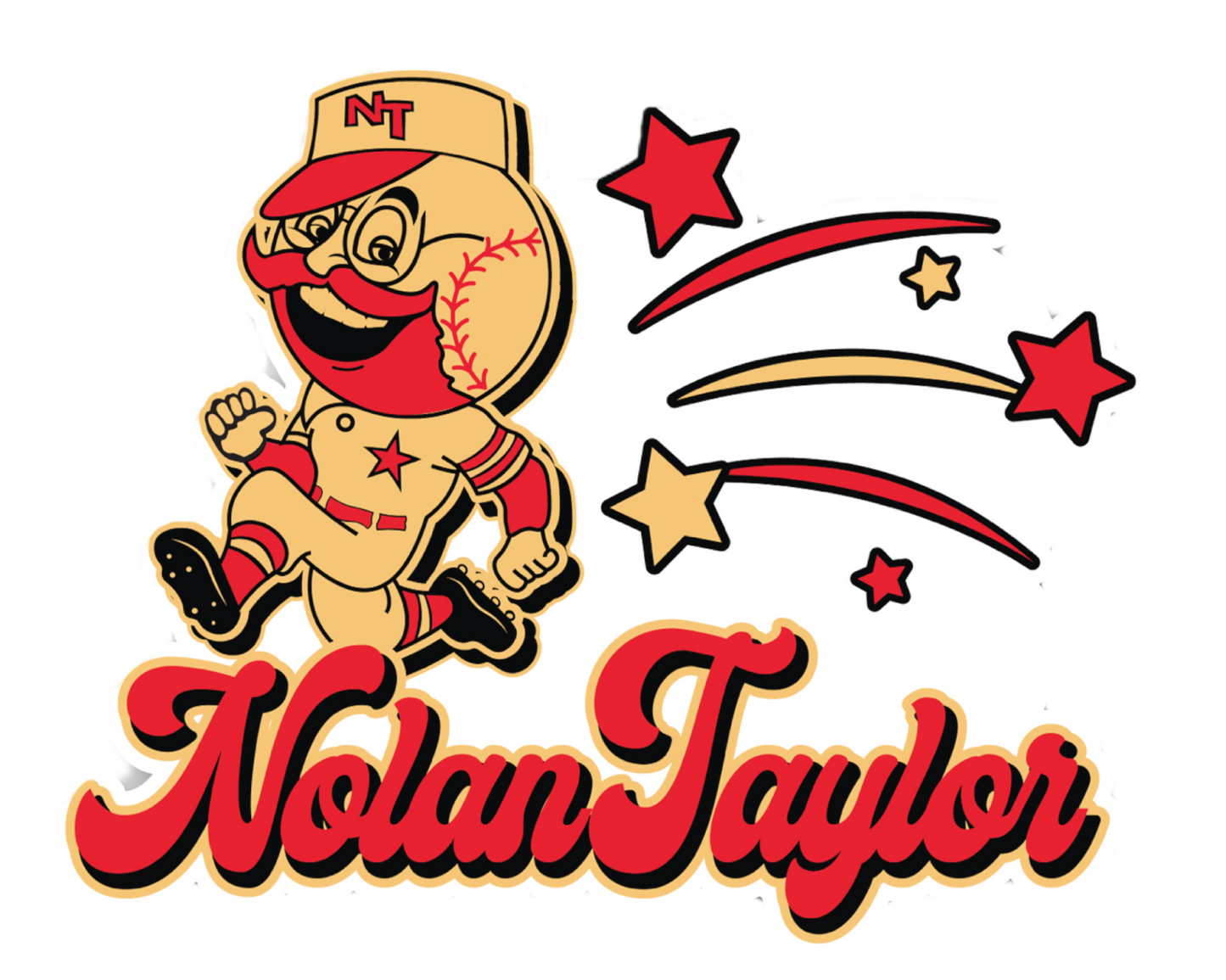 Star Baseball Sticker